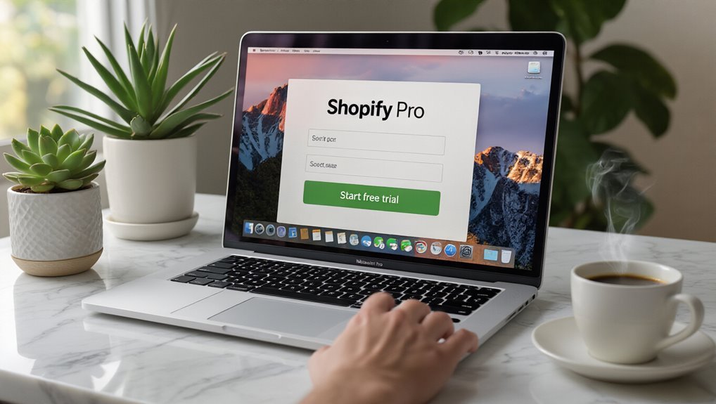 setting up shopify trial