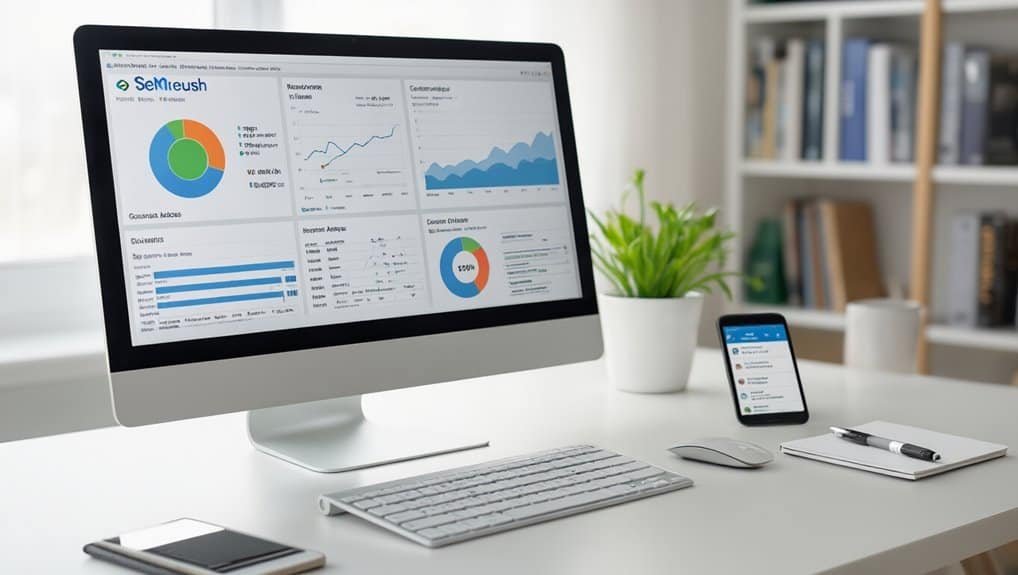 Top 10 Website Optimization Tools for Your Website 3 Data analytics dashboard on desktop monitor showcasing website performance metrics and charts.