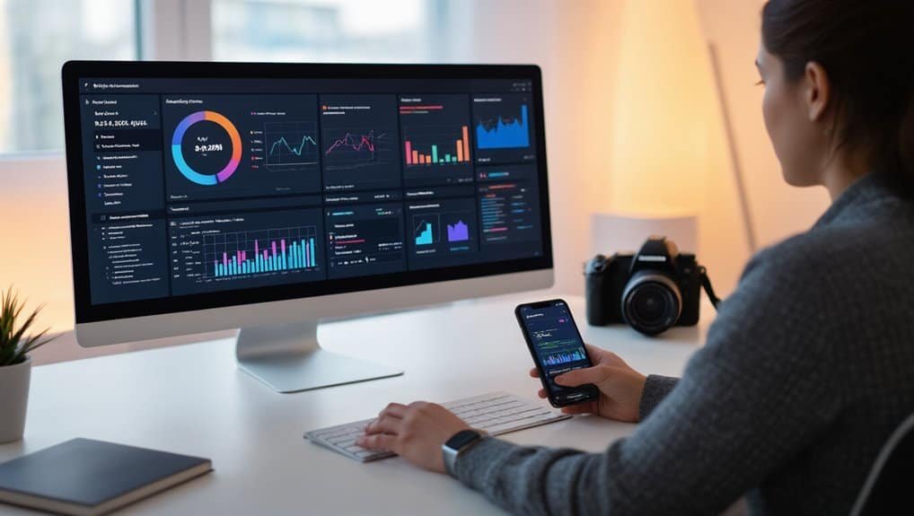 Top 10 Website Optimization Tools for Your Website 4 Analytics dashboard showcasing website data and performance metrics at a modern workspace.