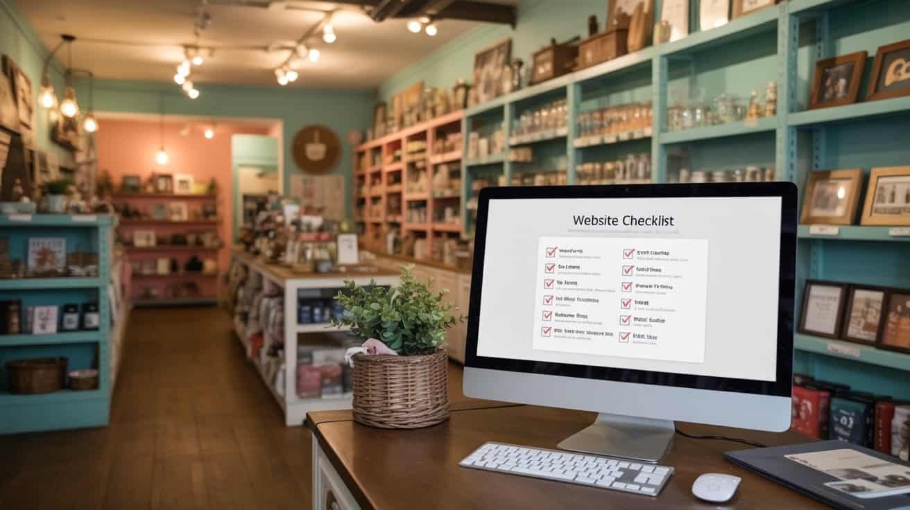 Website tools checklist, digital workspace with website optimization tasks, organized and comprehensive online planning, modern office setup for website management, relevance.