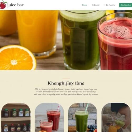 Fresh fruit juices in colorful glasses surrounded by sliced citrus fruits, kiwifruit, and berries; vibrant healthy beverages displayed in a cozy setting, ideal for juice bar and health shop branding.