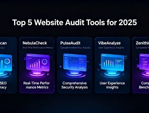 AuroraScan logo displaying SEO accuracy metrics in vibrant blue shades.