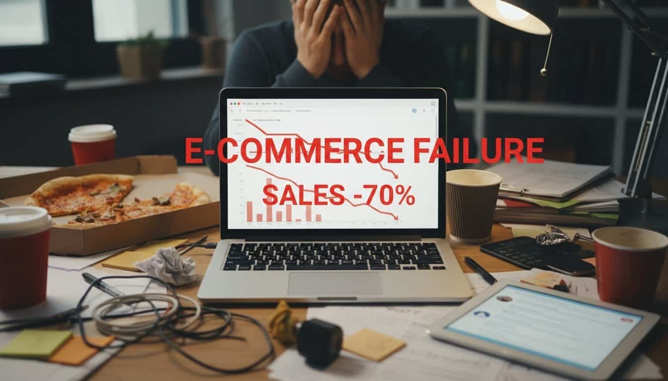 Overwhelmed by sales decline impacting online business performance.